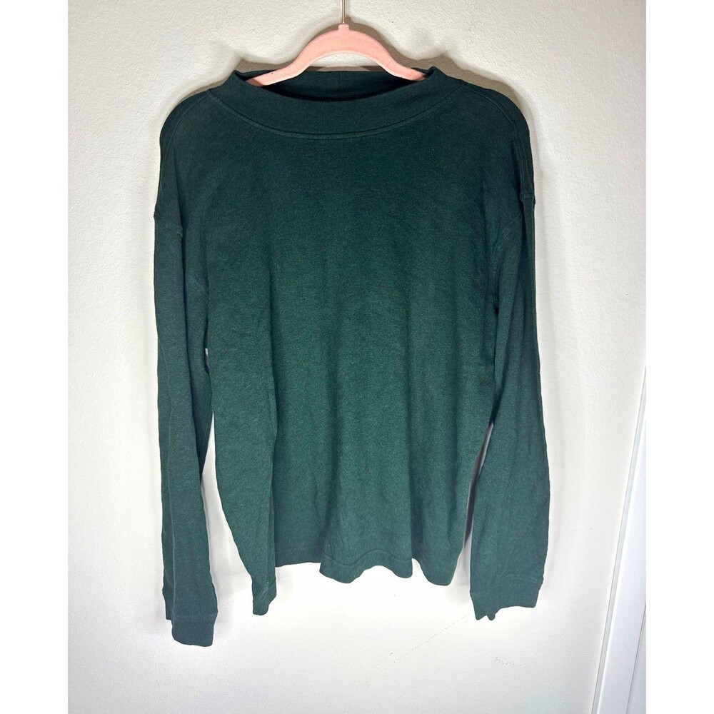 Lanesboro Men’s L Green Pima Cotton Crew Neck Long Sleeve Knit Pullover